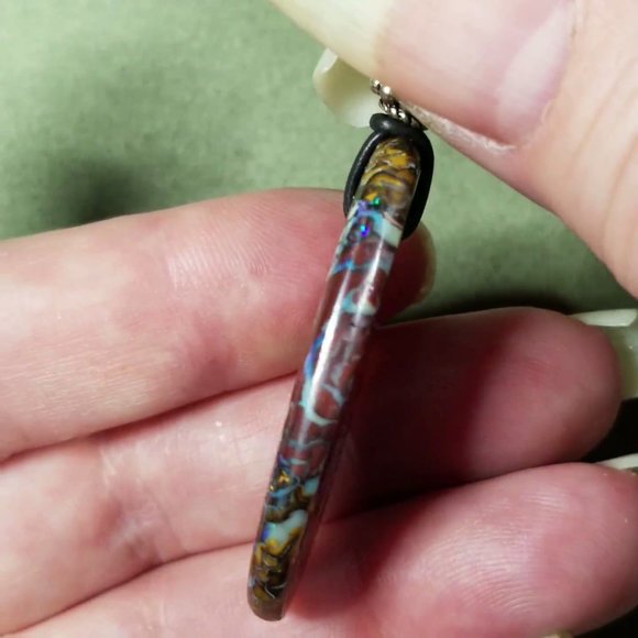 ***SOLD*** Unisex Australian Koroit Opal Pendant - Picture 6 of 9